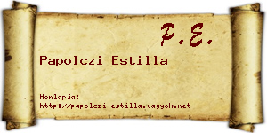 Papolczi Estilla névjegykártya