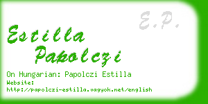 estilla papolczi business card